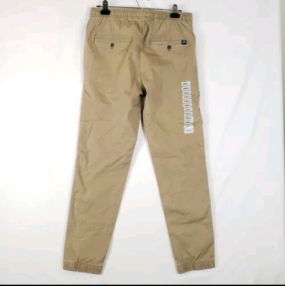 Gap Joggers Pants Elastic Ankle Drawstring Waist Twill Khaki Joggers Pockets XL - Picture 4 of 7